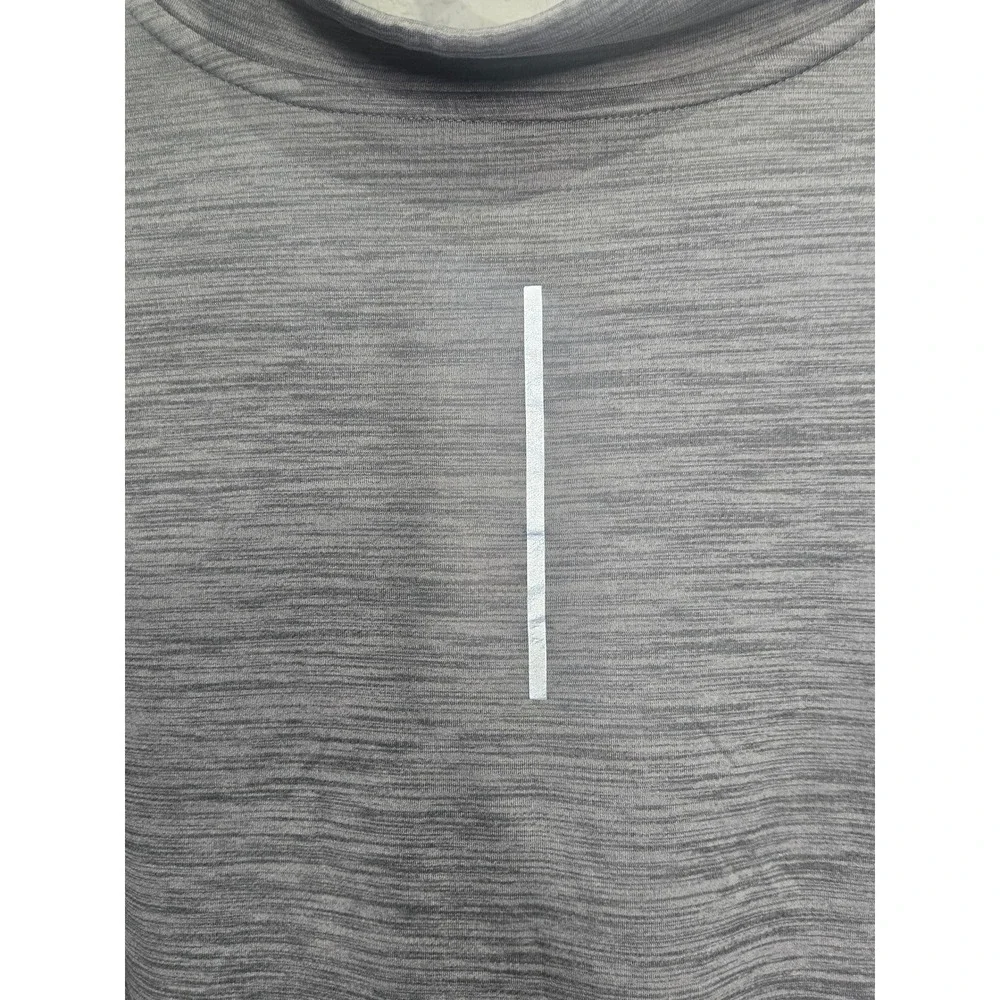 Nike Dri-Fit Quarter Zip‎ Pullover Mens Large Gray Heathered Long Sleeve Top